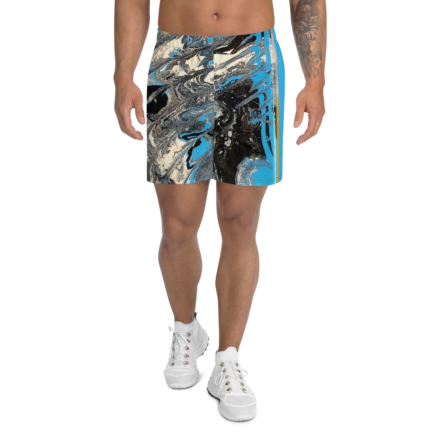 Art Gear Fluid Art Men's Athletic Long Shorts - Revampnation1 LLC