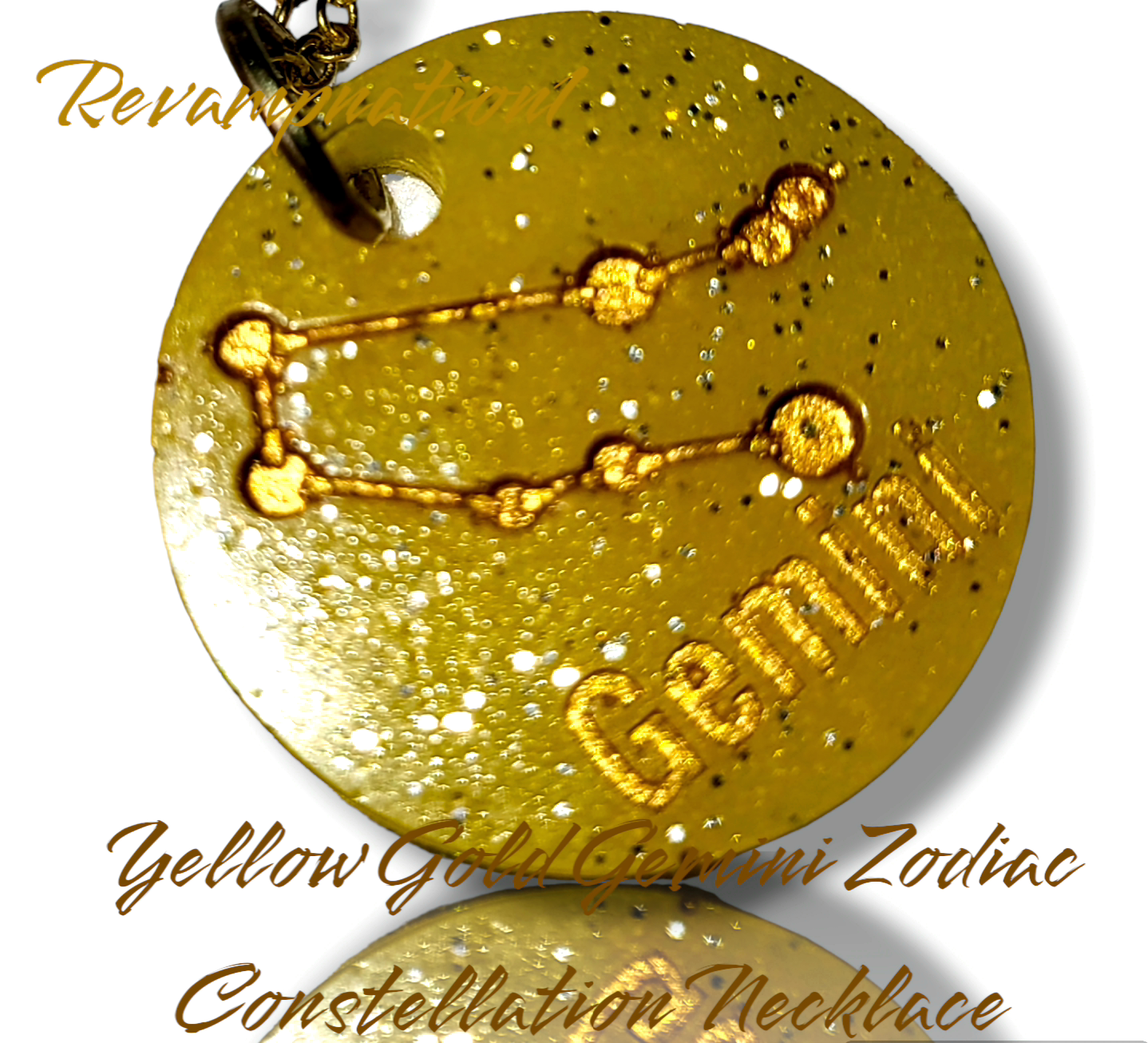 Yellow Gold Zodiac Constellation Necklace Collection - Revampnation1 LLC