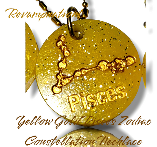 Yellow Gold Zodiac Constellation Necklace Collection - Revampnation1 LLC