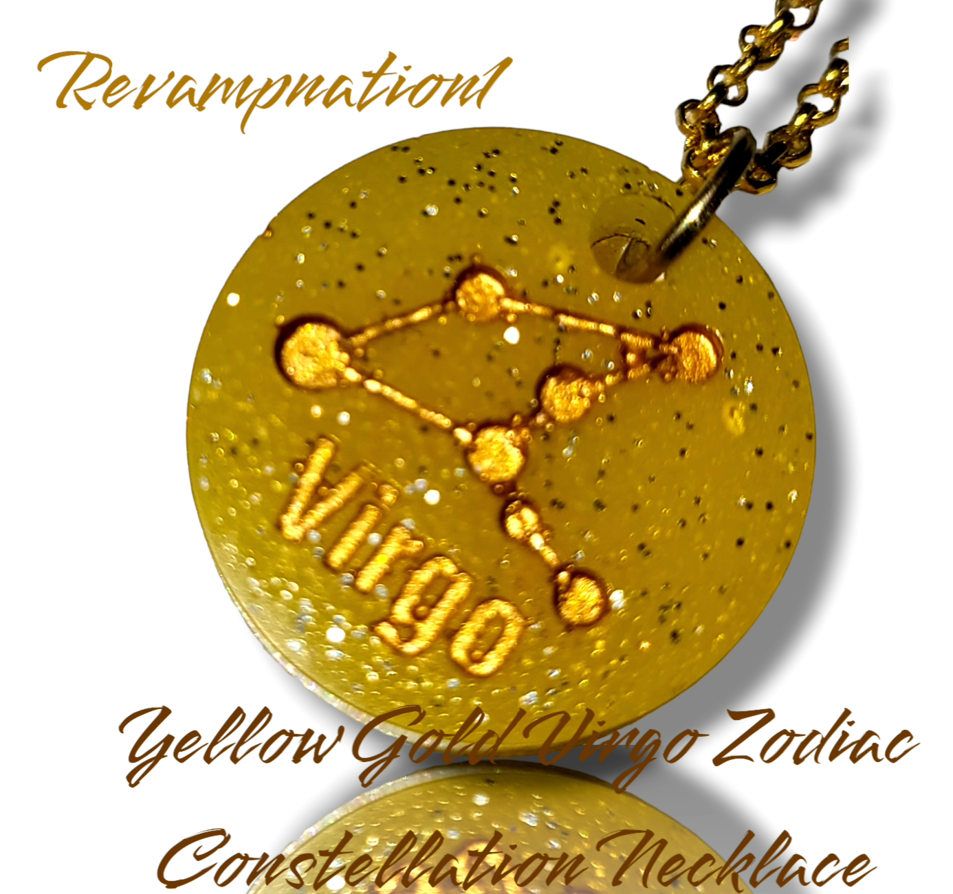 Yellow Gold Zodiac Constellation Necklace Collection - Revampnation1 LLC