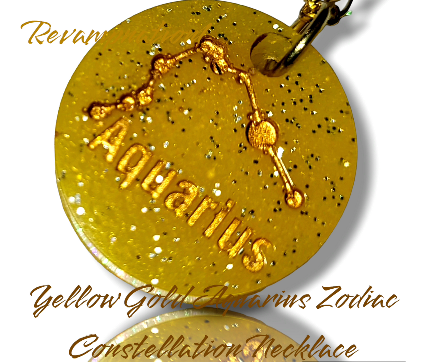 Yellow Gold Zodiac Constellation Necklace Collection - Revampnation1 LLC