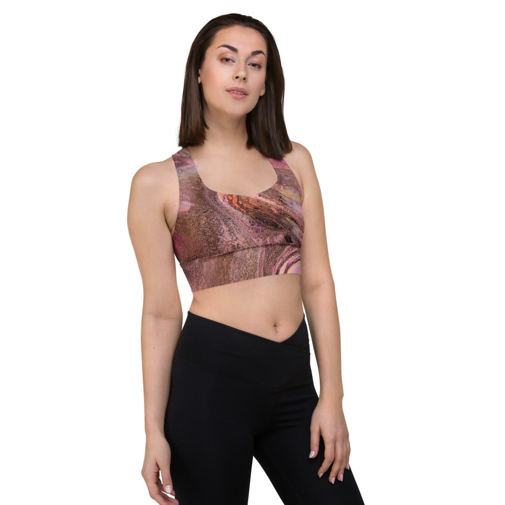 Art Gear Fluid Art Longline sports bra - Revampnation1 LLC