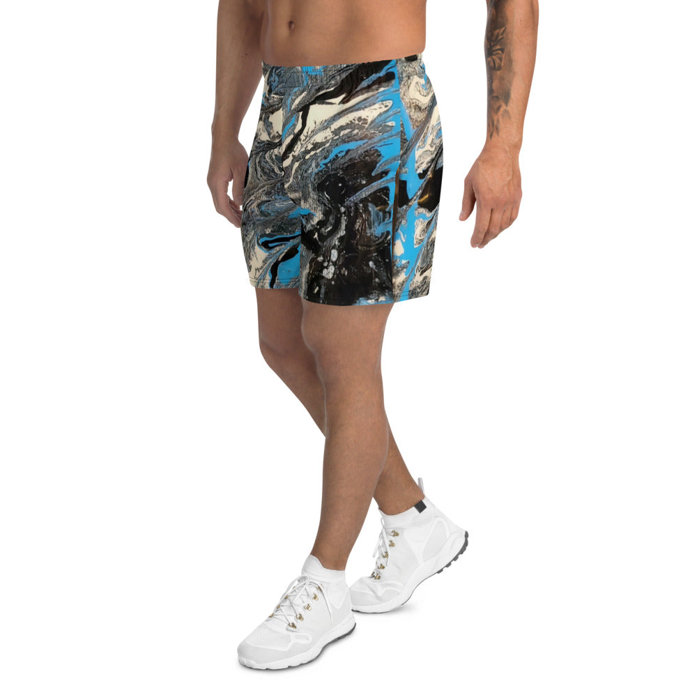 Art Gear Fluid Art Men's Athletic Long Shorts - Revampnation1 LLC