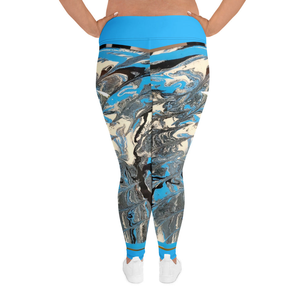 art gear all-over print plus size leggings