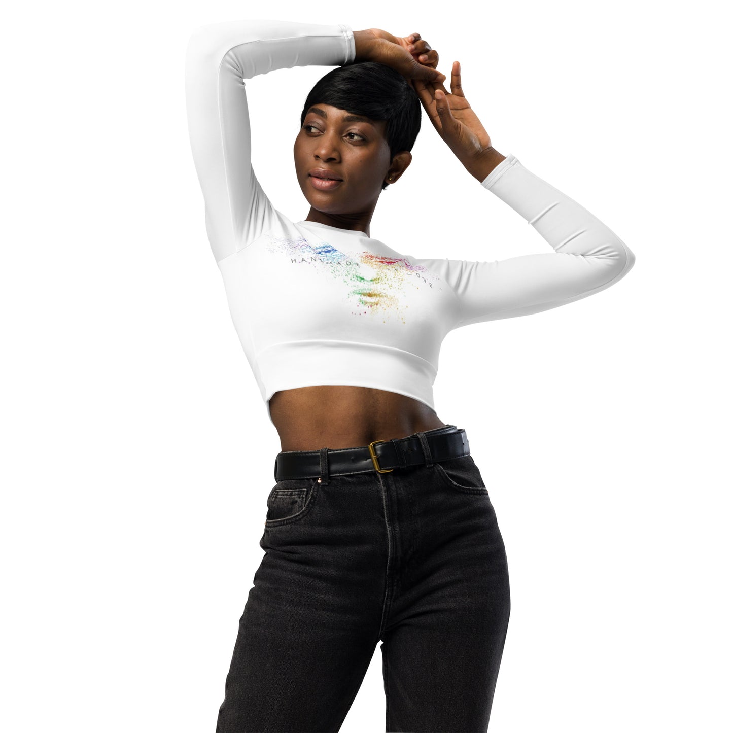 Handmade With Love long-sleeve crop top - Revampnation1 LLC