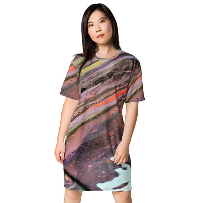 Art Gear Open Cup T-shirt dress - Revampnation1 LLC