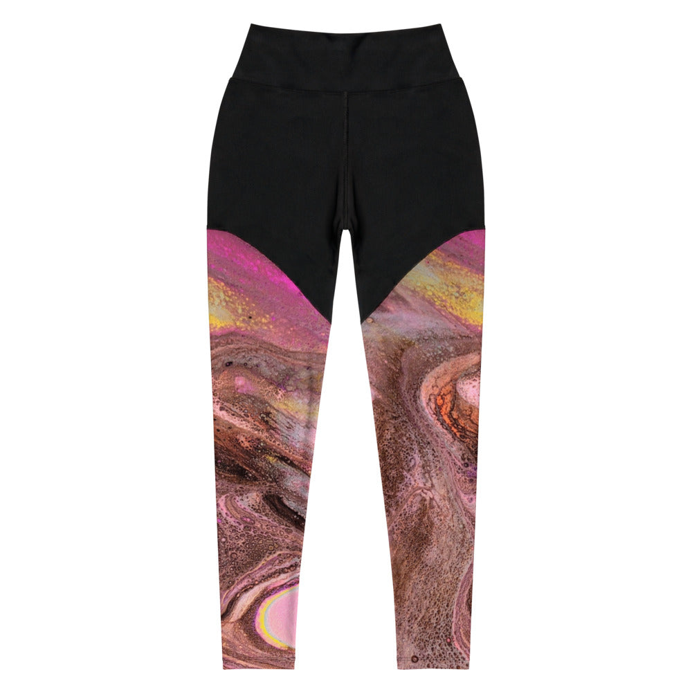 Art Gear Fluid Art Sports Leggings - Revampnation1 LLC