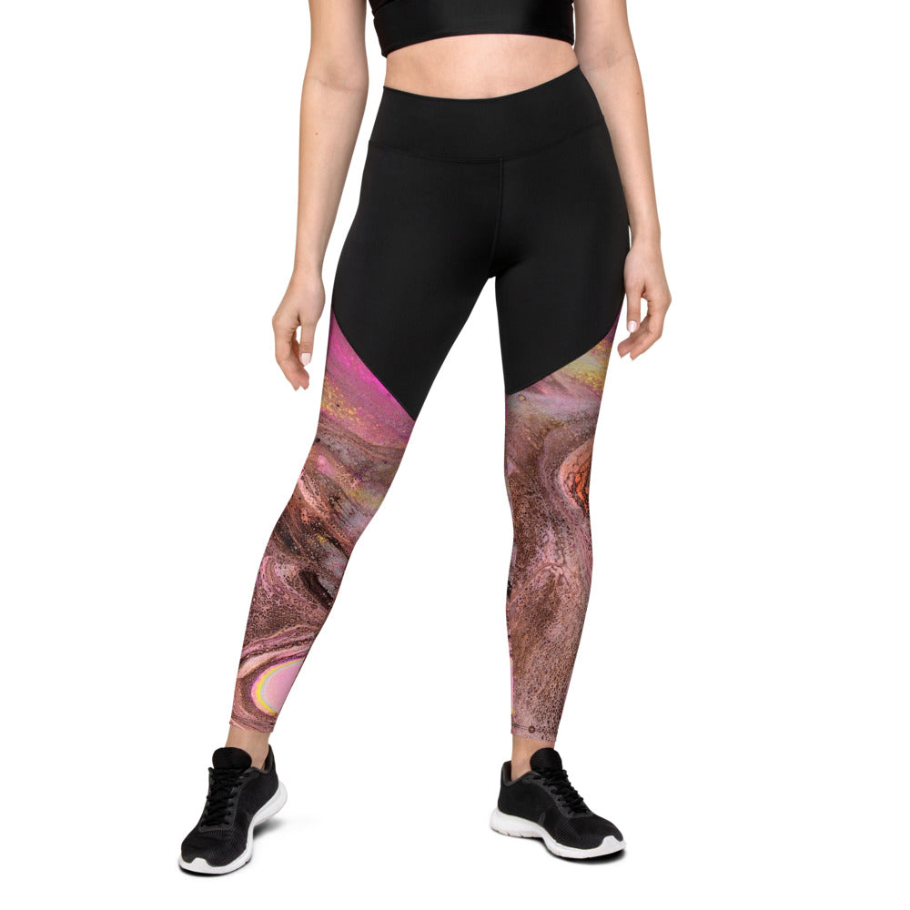 Art Gear Fluid Art Sports Leggings - Revampnation1 LLC