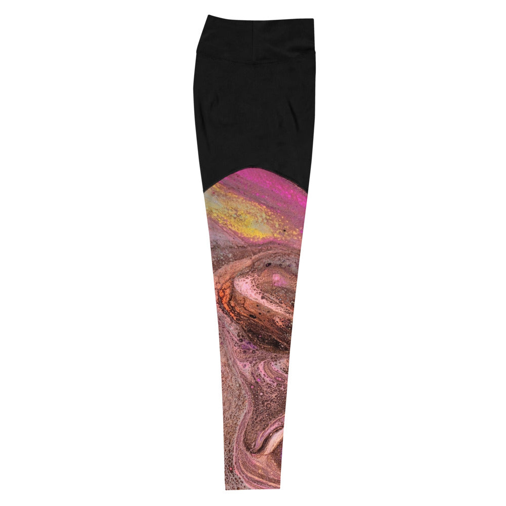 Art Gear Fluid Art Sports Leggings - Revampnation1 LLC